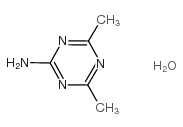 4,6-dimethyl-1,3,5-triazin-2-amine hydrate structure