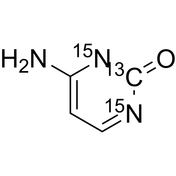 胞嘧啶-13C,15N2结构式