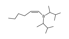 (Z)-1-hexenyldi(3-methyl-2-butyl)borane结构式