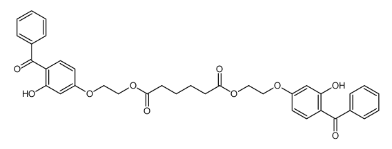bis[2-(4-benzoyl-3-hydroxyphenoxy)ethyl] hexanedioate Structure