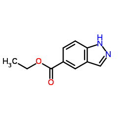 1H-吲唑-5-甲酸乙酯结构式