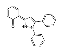 6-(2,3-diphenyl-1H-pyrazol-5-ylidene)cyclohexa-2,4-dien-1-one结构式
