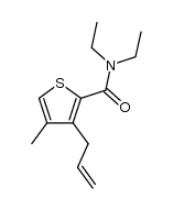 N,N-diethyl-3-allyl-4-methylthiophene-2-carboxamide结构式