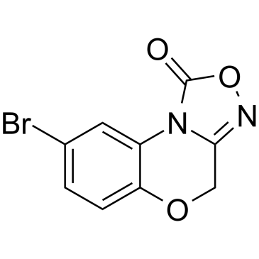 4H-8-溴-1,2,4-噁二唑(3,4-d)苯并(b)(1,4)噁嗪-1-酮结构式