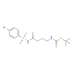 (4-(4-溴苯基磺酰氨基)-4-氧代丁基)氨基甲酸叔丁酯结构式