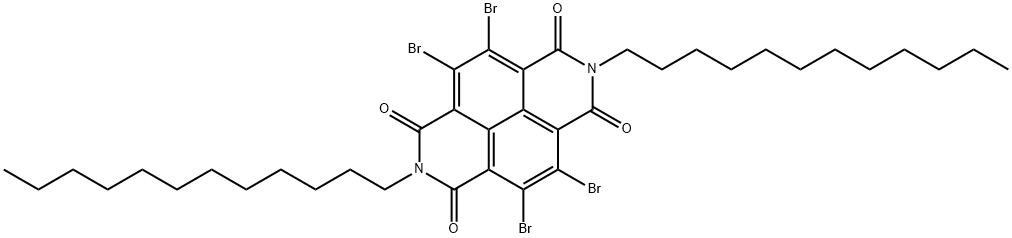 4,5,9,10-tetrabromo-2,7-didodecylbenzo[lmn][3,8]phenanthroline-1,3,6,8-tetraone结构式