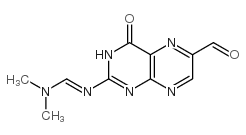 Methanimidamide, N'-(6-formyl-3,4-dihydro-4-oxo-2-pteridinyl)-N,N-dimethyl- Structure