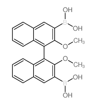 (2,2'-二甲氧基-[1,1'-联萘]-3,3'-二基)二硼酸结构式
