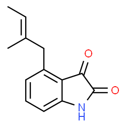 1H-Indole-2,3-dione, 4-(2-methyl-2-butenyl)- (9CI) Structure