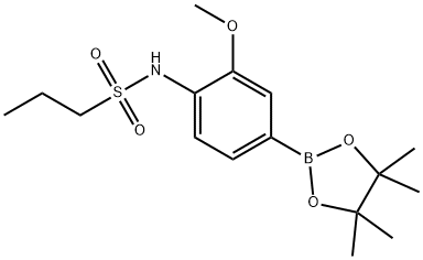 3-甲氧基-4-(丙基磺酰基胺基)苯硼酸频哪醇酯结构式