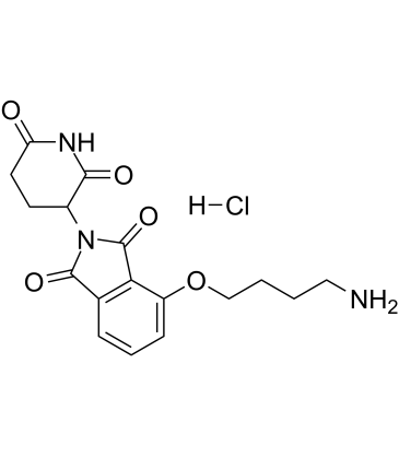 Thalidomide-O-C4-NH2 hydrochloride结构式