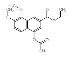 4-乙酰基氧基-7,8-二甲氧基萘-2-羧酸乙酯结构式