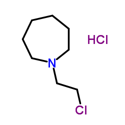 1-(2-Chloroethyl)azepane hydrochloride (1:1) structure