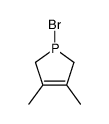 1-bromo-3,4-dimethyl-2,5-dihydrophosphole结构式