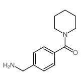 [4-(氨基甲基)苯基]-1-哌啶基甲酮结构式