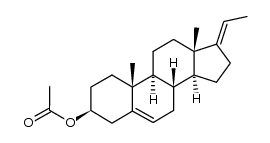 [17(20)E]-3β-acetoxypregna-5,17(20)-diene结构式