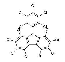 1,2,3,4,5,6,7,8-Octachloro-9-(pentachlorophenyl)-9H-fluoren-9-ylradical Structure