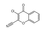 3-Chloro-4-oxo-4H-1-benzopyran-2-carbonitrile Structure