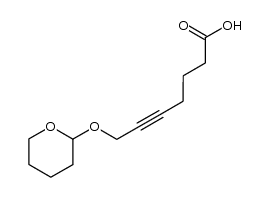 7-(tetrahydro-2'H-pyran-2'-yloxy)hept-5-ynoic acid结构式