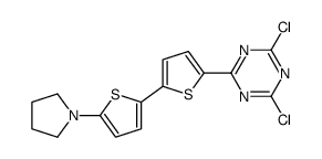 2,4-dichloro-6-[5-(5-pyrrolidin-1-ylthiophen-2-yl)thiophen-2-yl]-1,3,5-triazine Structure