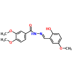 N'-[(E)-(2-Hydroxy-5-methoxyphenyl)methylene]-3,4-dimethoxybenzohydrazide结构式