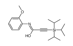 N-(2-methoxyphenyl)-3-tri(propan-2-yl)silylprop-2-ynamide结构式