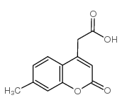 2-(7-甲基-2-氧代-2H-苯并吡喃-4-基)乙酸结构式