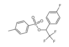 2,2,2-trifluoro-1-(4-fluorophenyl)ethyl 4-methylbenzenesulfonate结构式