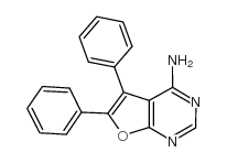 5,6-二苯基呋喃并[2,3-d]嘧啶-4-胺结构式