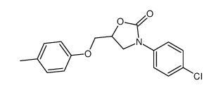3-(4-chlorophenyl)-5-[(4-methylphenoxy)methyl]-1,3-oxazolidin-2-one结构式