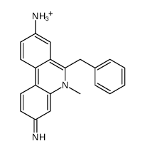 6-benzyl-5-methylphenanthridin-5-ium-3,8-diamine结构式
