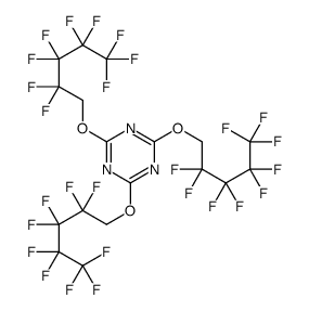 2,4,6-tris(2,2,3,3,4,4,5,5,5-nonafluoropentoxy)-1,3,5-triazine Structure