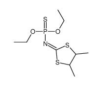 N-(4,5-Dimethyl-1,3-dithiolan-2-ylidene)phosphoramidothioic acid O,O-diethyl ester structure