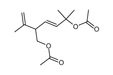 (E)-5-acetyloxy-2-isopropenyl-5-methylhex-3-enyl acetate结构式