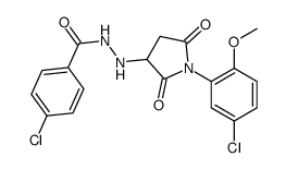 4-chloro-N'-[1-(5-chloro-2-methoxyphenyl)-2,5-dioxopyrrolidin-3-yl]benzohydrazide Structure