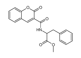 N-(3-Cumarinylcarbonyl)-D-phenylalaninmethylester Structure