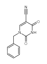 1-苄基-2,4-二氧代-1,2,3,4-四氢-5-嘧啶甲腈结构式