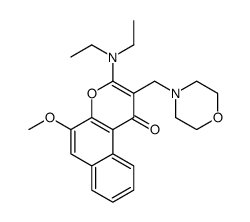 3-(diethylamino)-5-methoxy-2-(morpholin-4-ylmethyl)benzo[f]chromen-1-one结构式