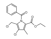 1-benzoyl-4-chloro-5-chloromethyl-2-ethoxycarbonyl-3-methylpyrrole结构式