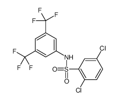N-[3,5-bis(trifluoromethyl)phenyl]-2,5-dichlorobenzenesulfonamide结构式