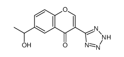 6-(1-hydroxyethyl)-3-(2H-tetrazol-5-yl)chromen-4-one Structure