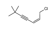 1-CHLORO-6,6-DIMETHYL-2-HEPTENE-4-YNE structure