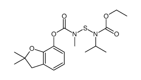 ethyl N-[(2,2-dimethyl-3H-1-benzofuran-7-yl)oxycarbonyl-methylamino]sulfanyl-N-propan-2-ylcarbamate结构式