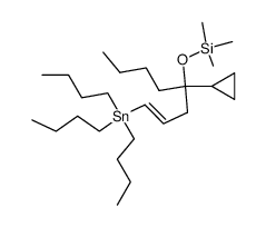 4-Cyclopropyl-4-trimethylsiloxy-1-(tri-n-butyl-stannyl)-trans-1-octene Structure