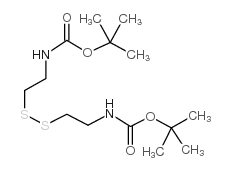 (二硫烷二基双(乙烷-2,1-二基))二氨基甲酸二叔丁酯结构式