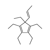 pentaethyl-5-(1-propenyl)-1,3-cyclopentadiene结构式