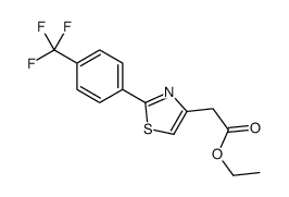 Ethyl2-{2-[4-(trifluoromethyl)phenyl]-1,3-thiazol-4-yl}acetate Structure