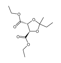 diethyl [4R-(2alpha,4alpha,5beta)]-2-ethyl-2-methyl-1,3-dioxolane-4,5-dicarboxylate Structure