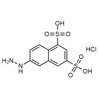 6-Hydrazinylnaphthalene-1,3-disulfonic acid hydrochloride Structure