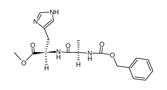 N-Benzyloxycarbonyl-DL-alanyl-L-histidin-methylester Structure